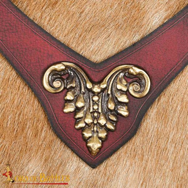 Regal Leather Neckband - Maroon