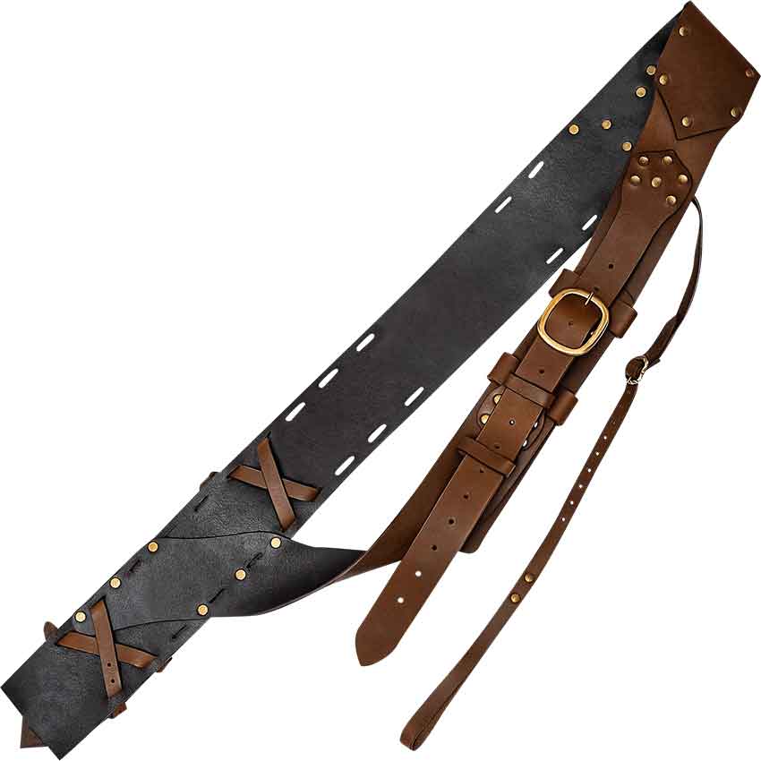 Adventurer's Sword Back Baldric - Brown