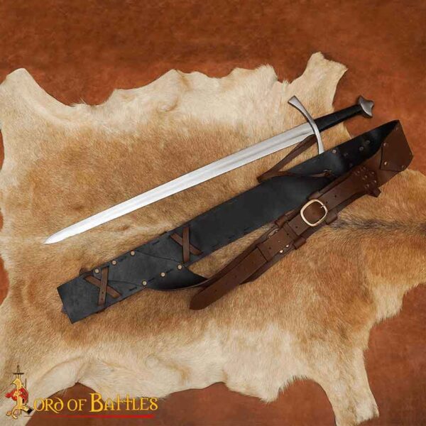 Adventurer's Sword Back Baldric - Brown