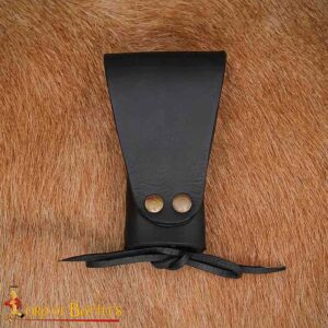 Narrow Leather Sword Frog - Black