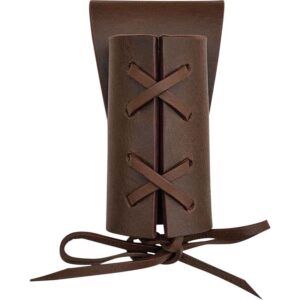 Narrow Leather Sword Frog - Brown