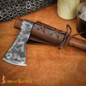 Narrow Leather Sword Frog - Brown