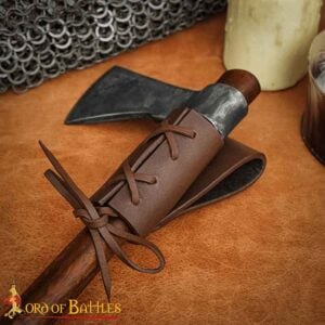 Narrow Leather Sword Frog - Brown