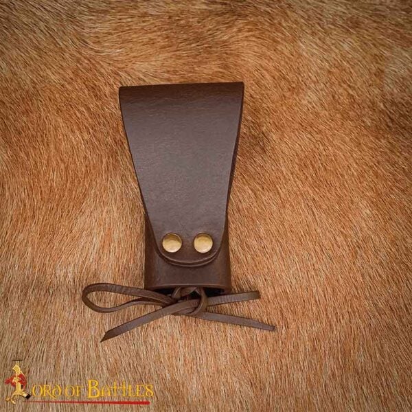 Narrow Leather Sword Frog - Brown