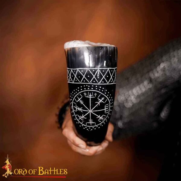 Wayfinder Vegvisir Drinking Horn