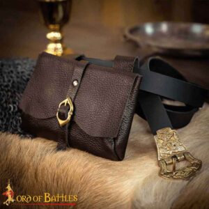 Messenger's Medieval Leather Belt Pouch - Brown