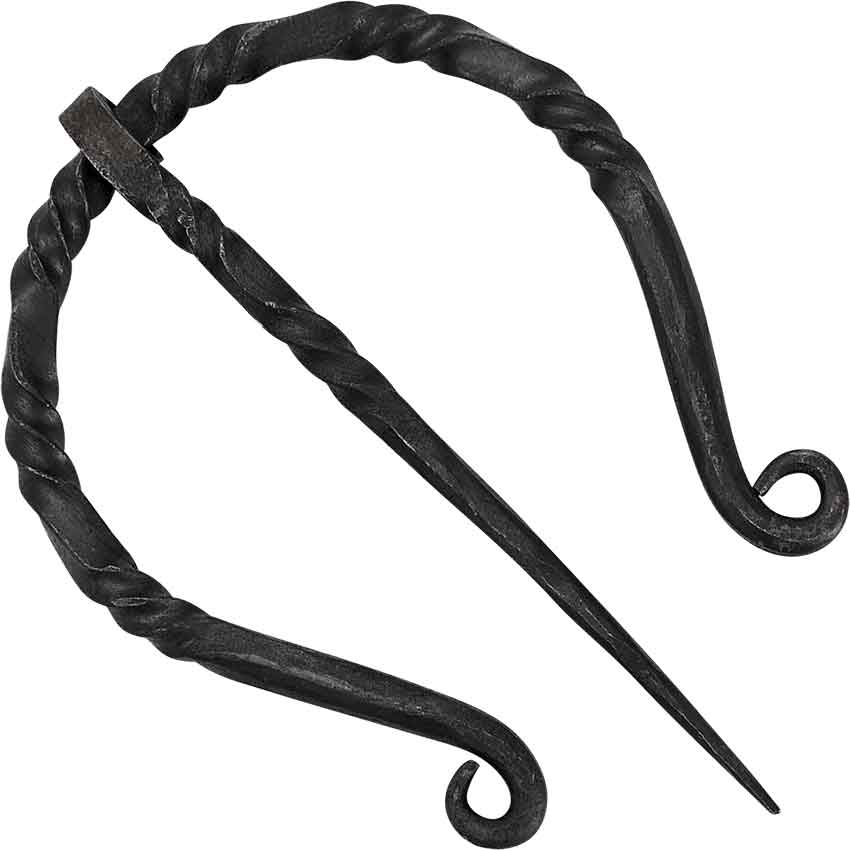 Twisted Iron Viking Cloak Pin