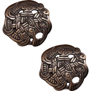 Viking Greiftier Brass Brooch Set