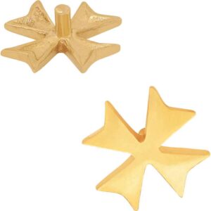 Brass Templar Cross Belt Studs - Set of 5