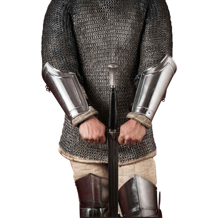 Warrior Steel Bracers - Polished