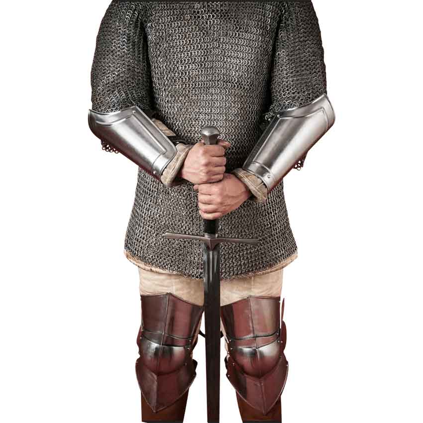 Warrior Steel Bracers - Polished