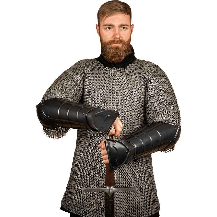 Champion Steel Bracers - Blackened