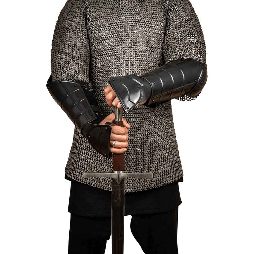 Champion Steel Bracers - Blackened