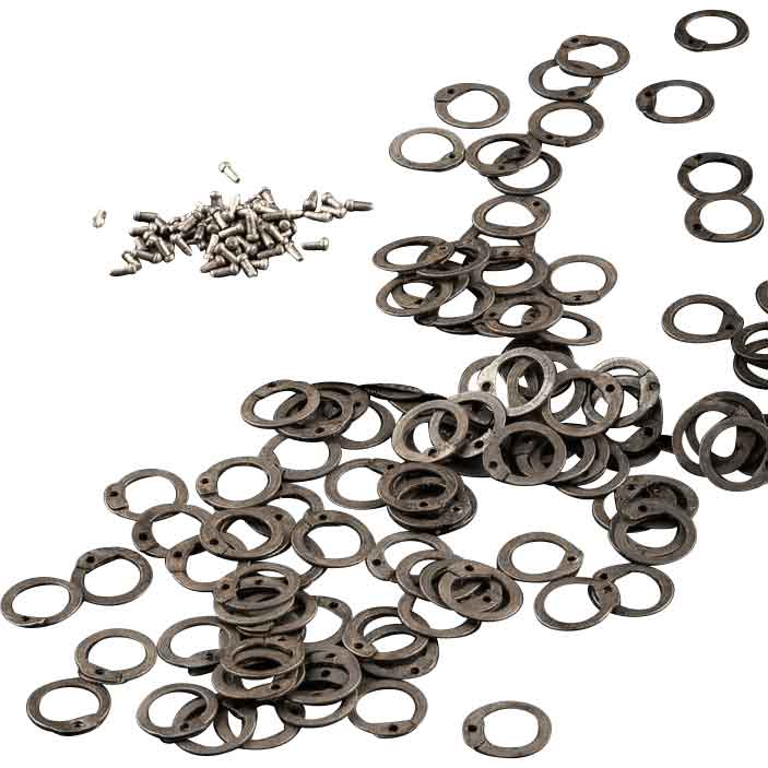 9mm Flat Stainless Steel Chainmail Rings with Rivets