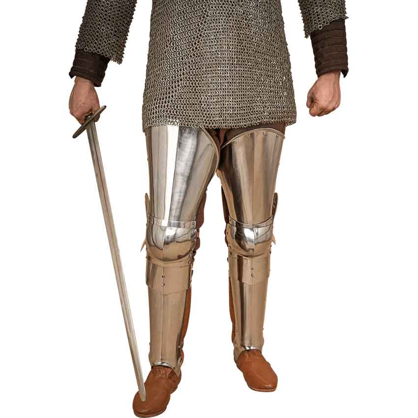 Steel Full Leg Armour - Polished