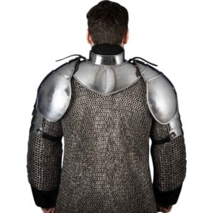 Knight Steel Pauldrons - Polished