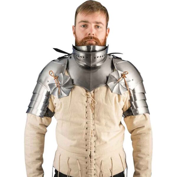 15th Century Pauldrons with Besagews - Polished