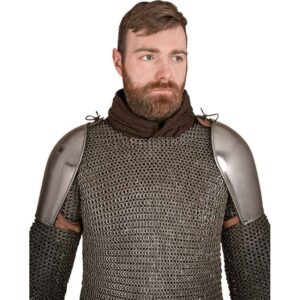 14th Century Soldier Pauldrons - Polished