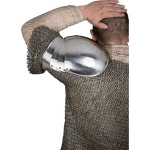 15th Century Pauldrons with Besagew - Polished