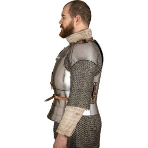 15th Century Pauldrons with Besagew - Polished