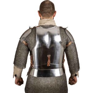 15th Century Pauldrons with Besagew - Polished