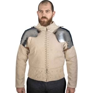 German Steel Pauldrons - Polished