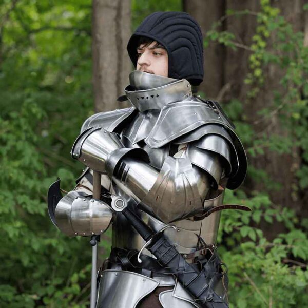 Steel Gorget with Bevor - Polished