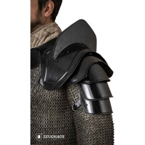 Bladebreaker Warrior Steel Pauldrons - Blackened