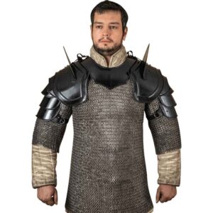 Bladebreaker Warrior Steel Pauldrons - Blackened