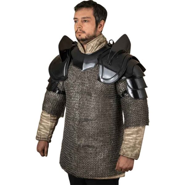 Bladebreaker Warrior Steel Pauldrons - Blackened