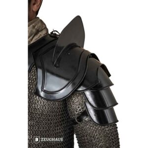 Bladebreaker Warrior Steel Pauldrons - Blackened