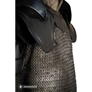 Bladebreaker Warrior Steel Pauldrons - Blackened