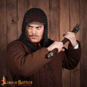 Blackened Steel Chainmail Coif