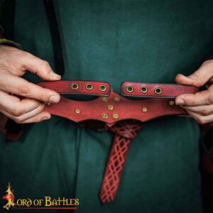 Fantasy Noble Leather Headband - Maroon