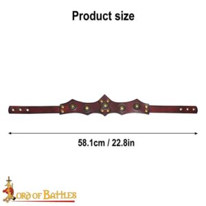 Fantasy Noble Leather Headband - Maroon