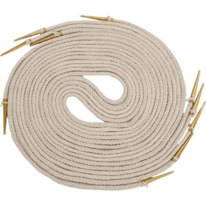 Brass Tip Long Medieval Tie Strings - Ecru - Set of 5