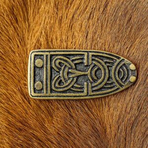 Brass Viking Knot Belt Tip