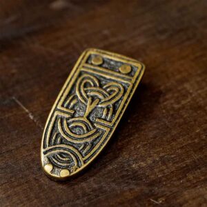 Brass Viking Knot Belt Tip