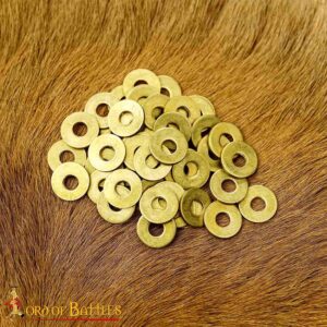 Medieval Armour Brass Washers - Set of 50