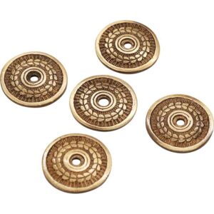 Medieval Laurel Brass Washers - Set of 5