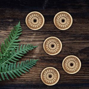 Medieval Laurel Brass Washers - Set of 5