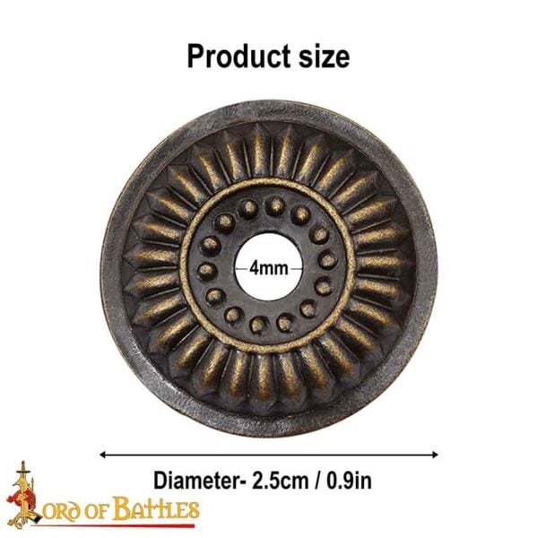 Sun Knight Medieval Brass Washers - Set of 5