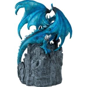 Reading Wizard and Dragon Statue