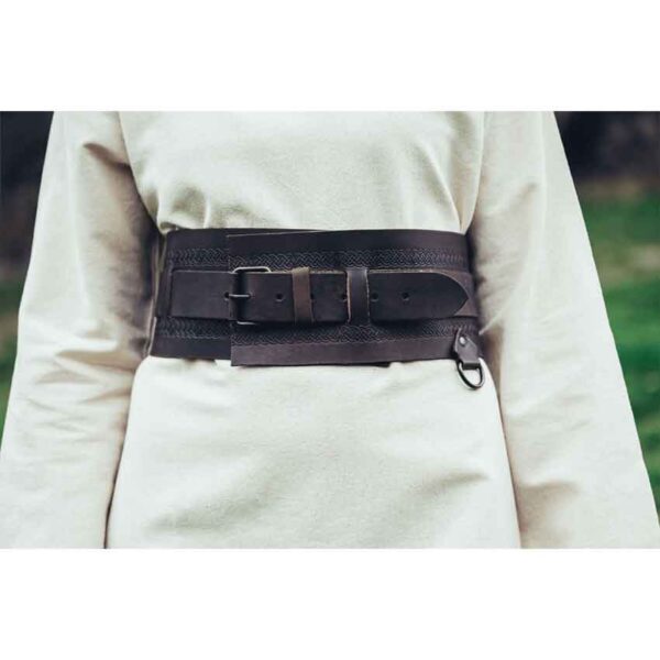 Ingrid Wide Viking Belt - Dark Brown