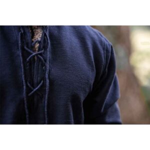 Ingolf Woven Cotton Medieval Shirt - Black