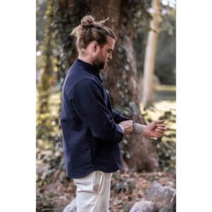Ingolf Woven Cotton Medieval Shirt - Black