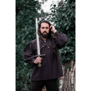 Friedrich Medieval Lace-Up Shirt - Brown