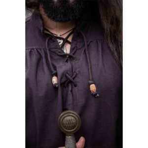 Friedrich Medieval Lace-Up Shirt - Brown