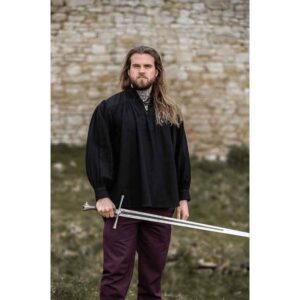 Friedrich Medieval Lace-Up Shirt - Black