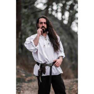 Friedrich Medieval Lace-Up Shirt - White
